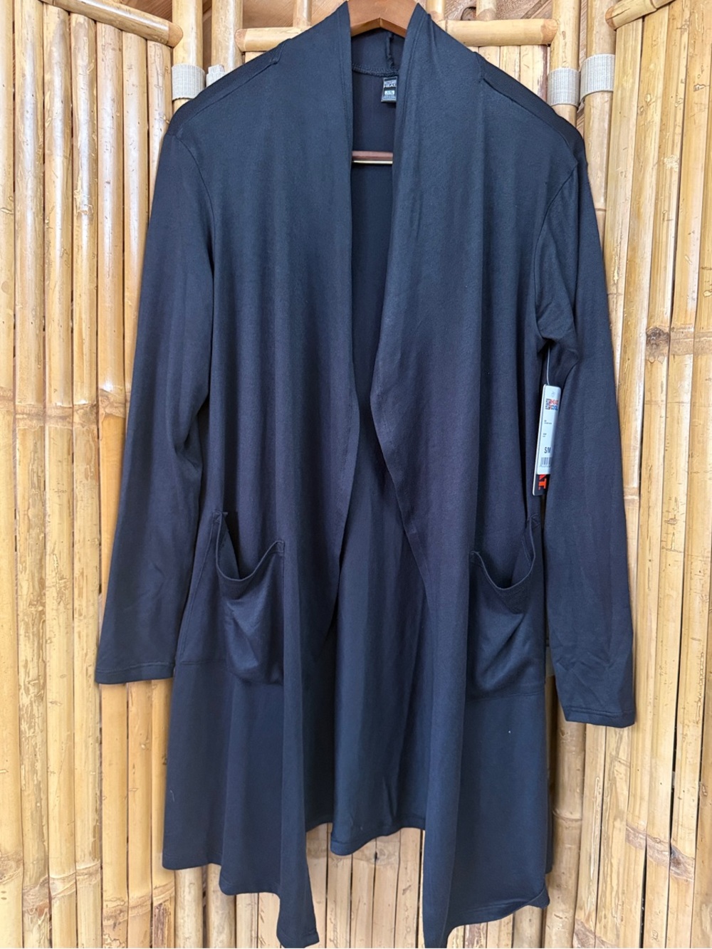32 Degrees HEAT Black Knit Open-Front Cardigan. Size S/M